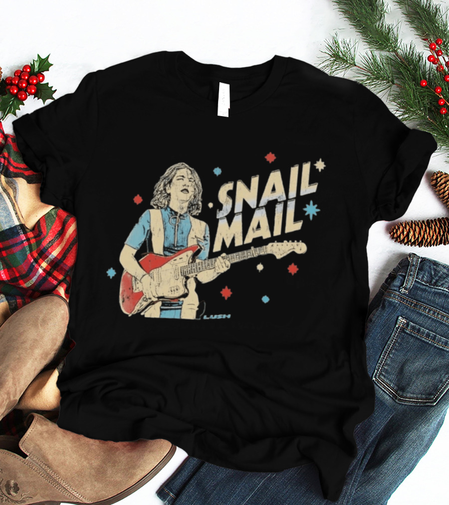 Snail Mail Lush Indie Rock Distressed Guitar T-Shirt