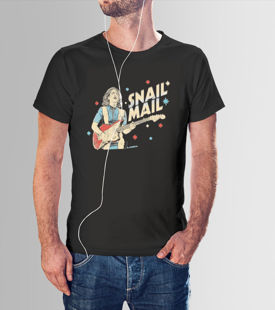 Snail Mail Lush Indie Rock Distressed Guitar T-Shirt