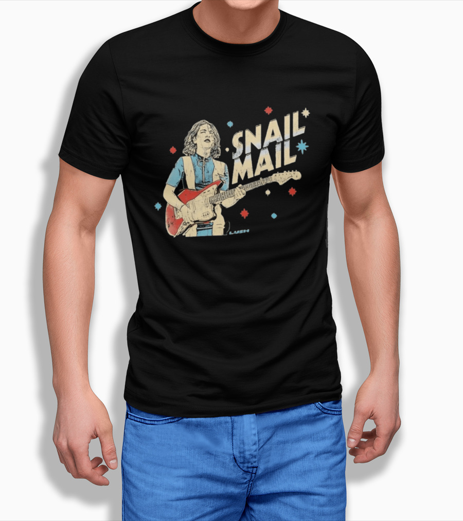 Snail Mail Lush Indie Rock Distressed Guitar T-Shirt