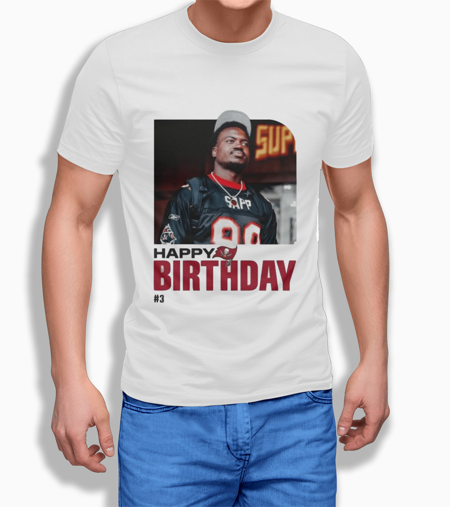 Happy Birthday Rueben Jr. Sapp Jersey #3 Football T-Shirt
