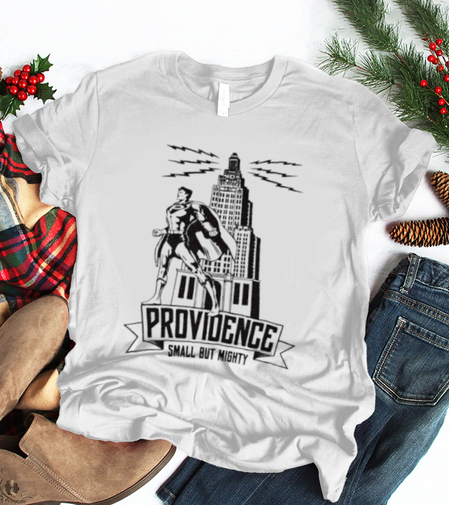 Providence Small But Mighty Superhero City Skyline T-Shirt