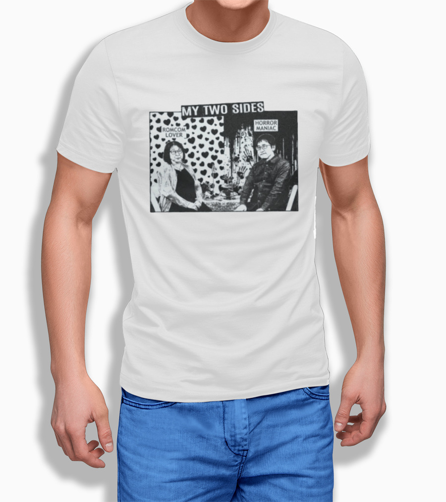 Rumiko Takahashi And Junji Ito My Two Sides Romcom Lover Horror Maniac T-Shirt