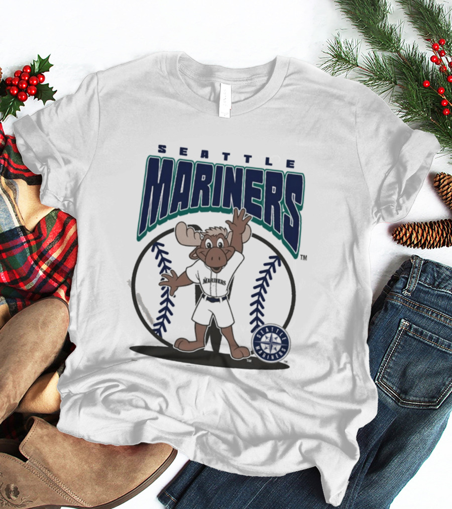 Seattle Mariners Moose Character Youth Mitchell & Ness Mania T-Shirt