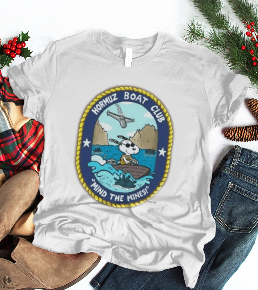 Hormuz Boat Club Snoopy Mind The Mines Marine Adventure Patch T-Shirt