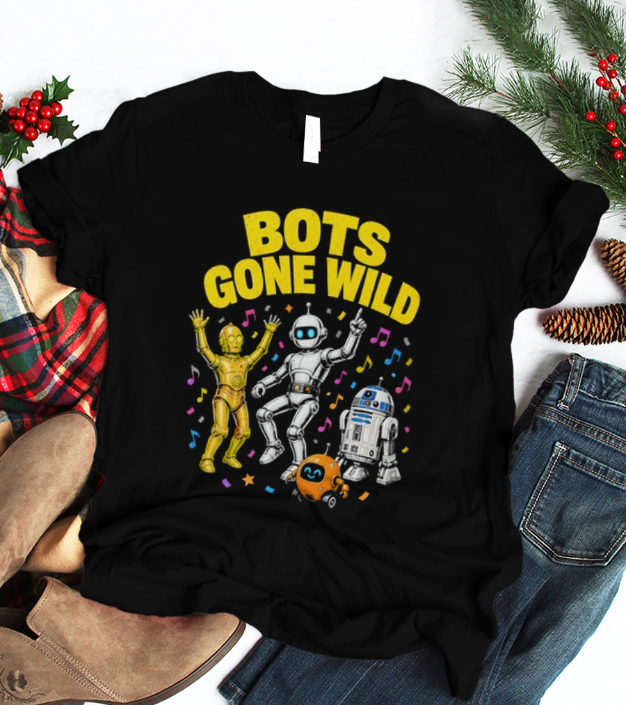 Bots Gone Wild With Star Wars Droids C 3PO R2 D2 Celebration T-Shirt
