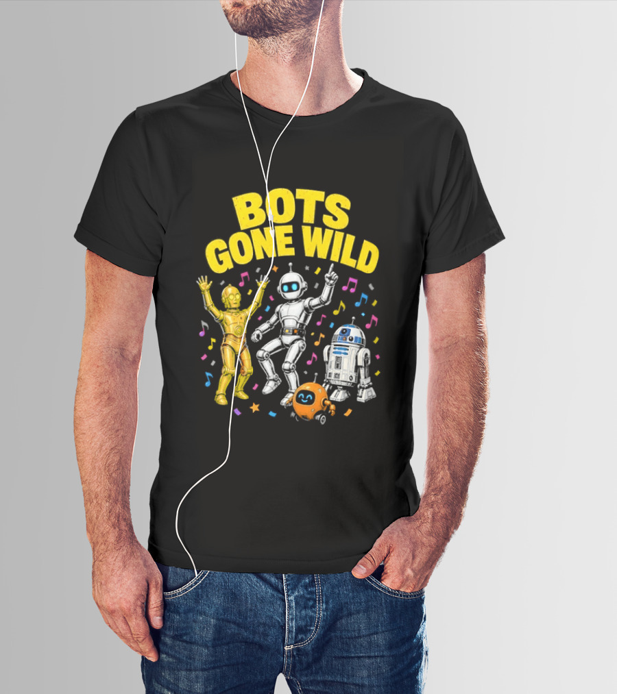 Bots Gone Wild With Star Wars Droids C 3PO R2 D2 Celebration T-Shirt