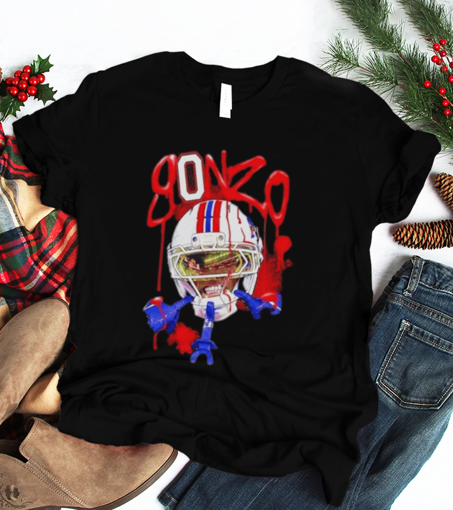 Christian Gonzalez Gonzo New England Patriots Football Helmets And Gear T-Shirt