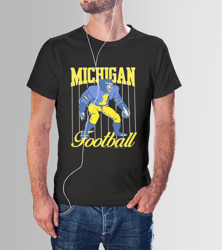 Michigan Football Wolverine Number One Classic Sports T-Shirt