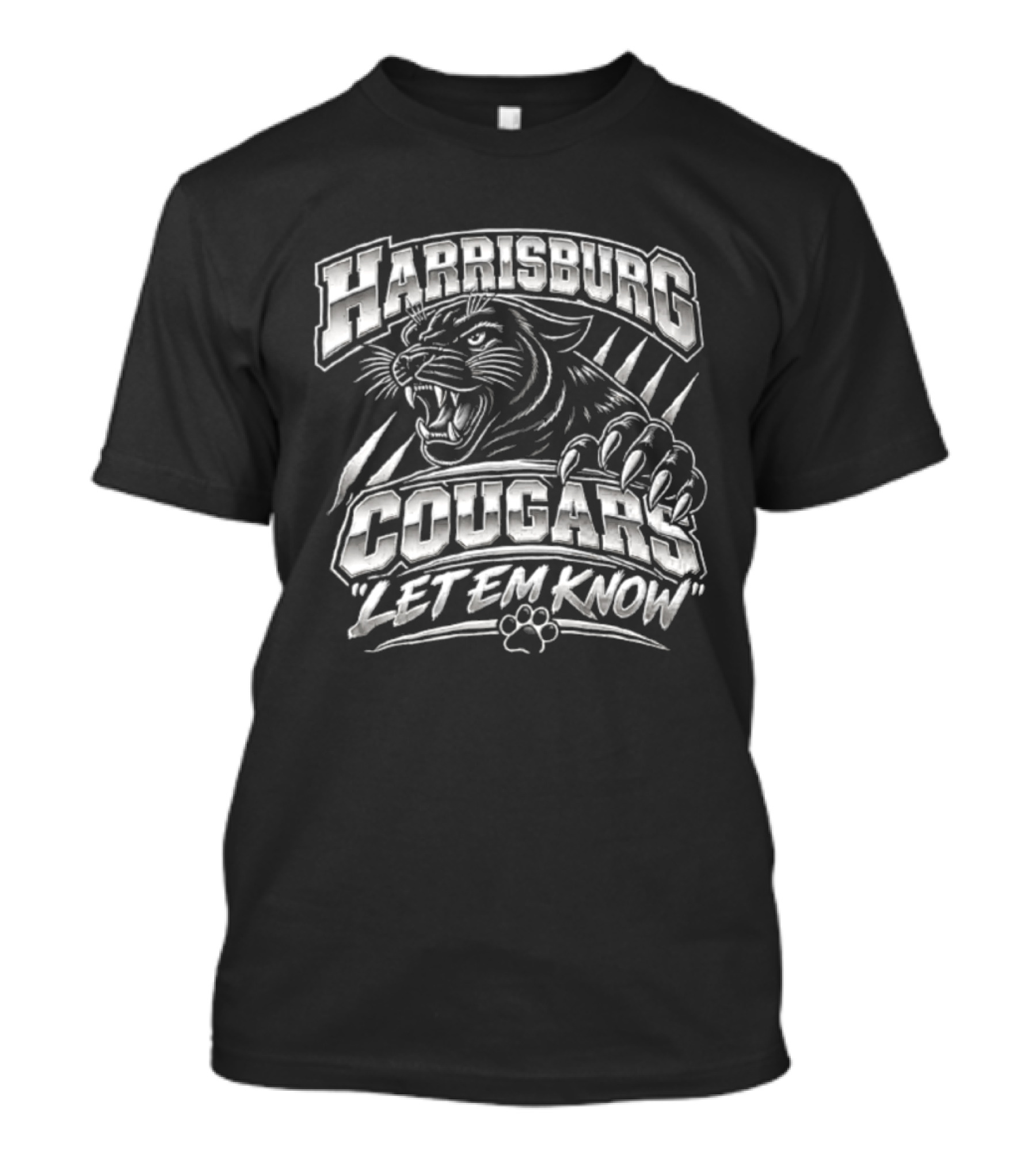 Harrisburg Cougars Let Em Know Fierce Wildcat Spirit T-Shirt