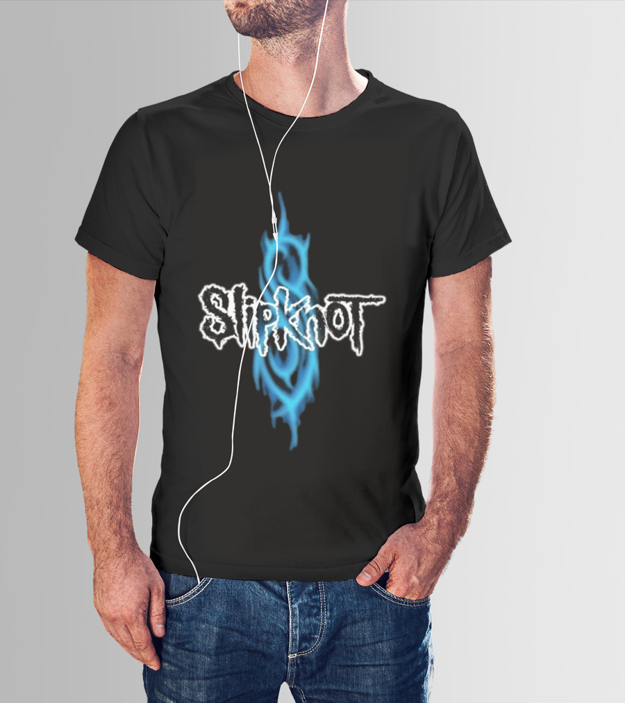 Slipknot Blue Tribal Flame Caustic Agnostic T-Shirt