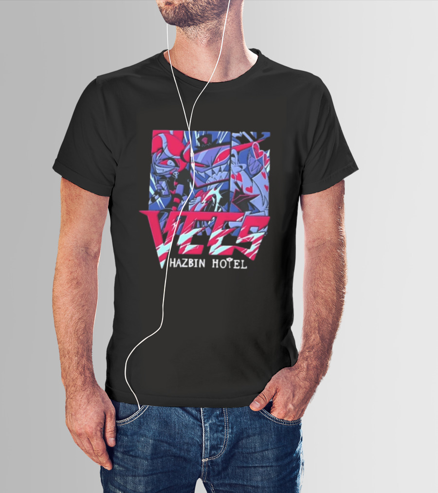 Vees Hazbin Hotel Cartoon Demon Characters T-Shirt