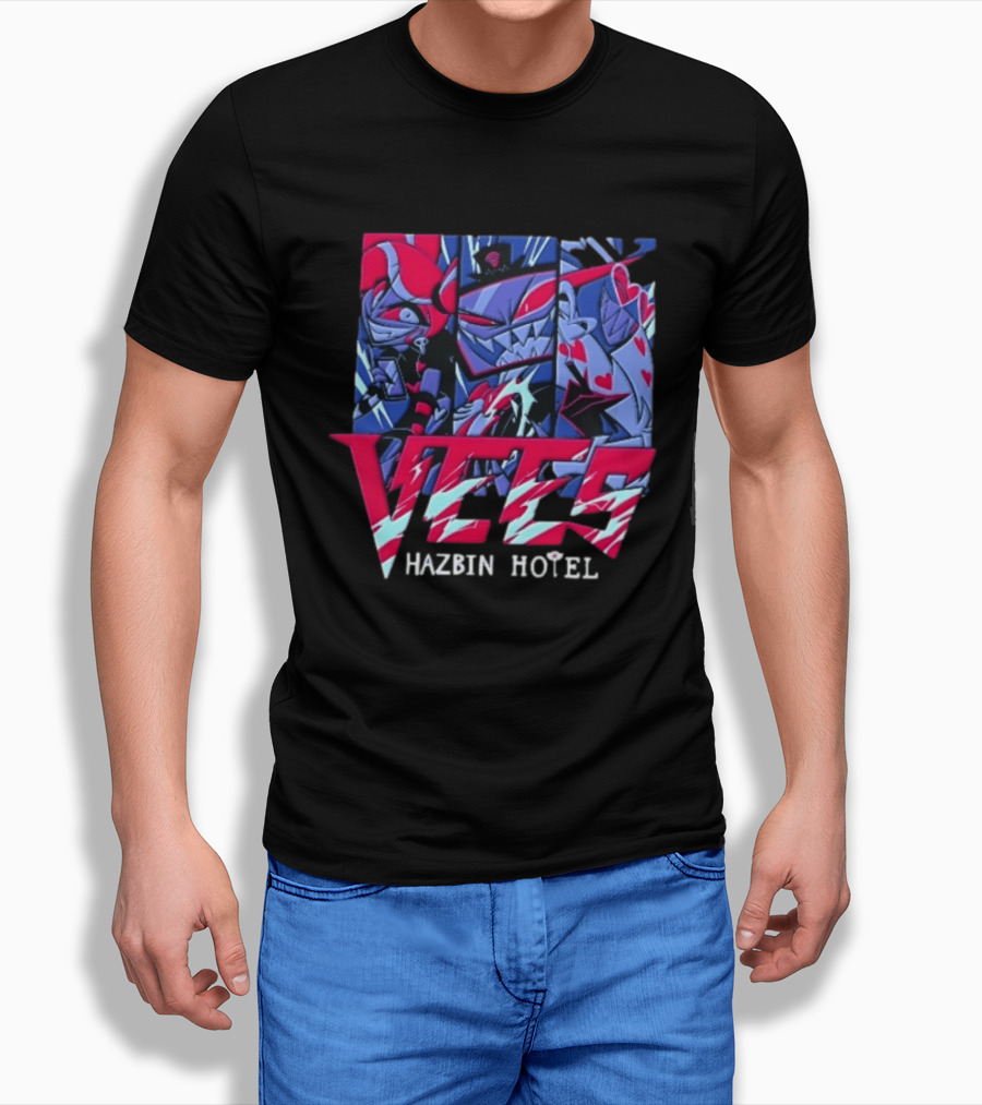 Vees Hazbin Hotel Cartoon Demon Characters T-Shirt