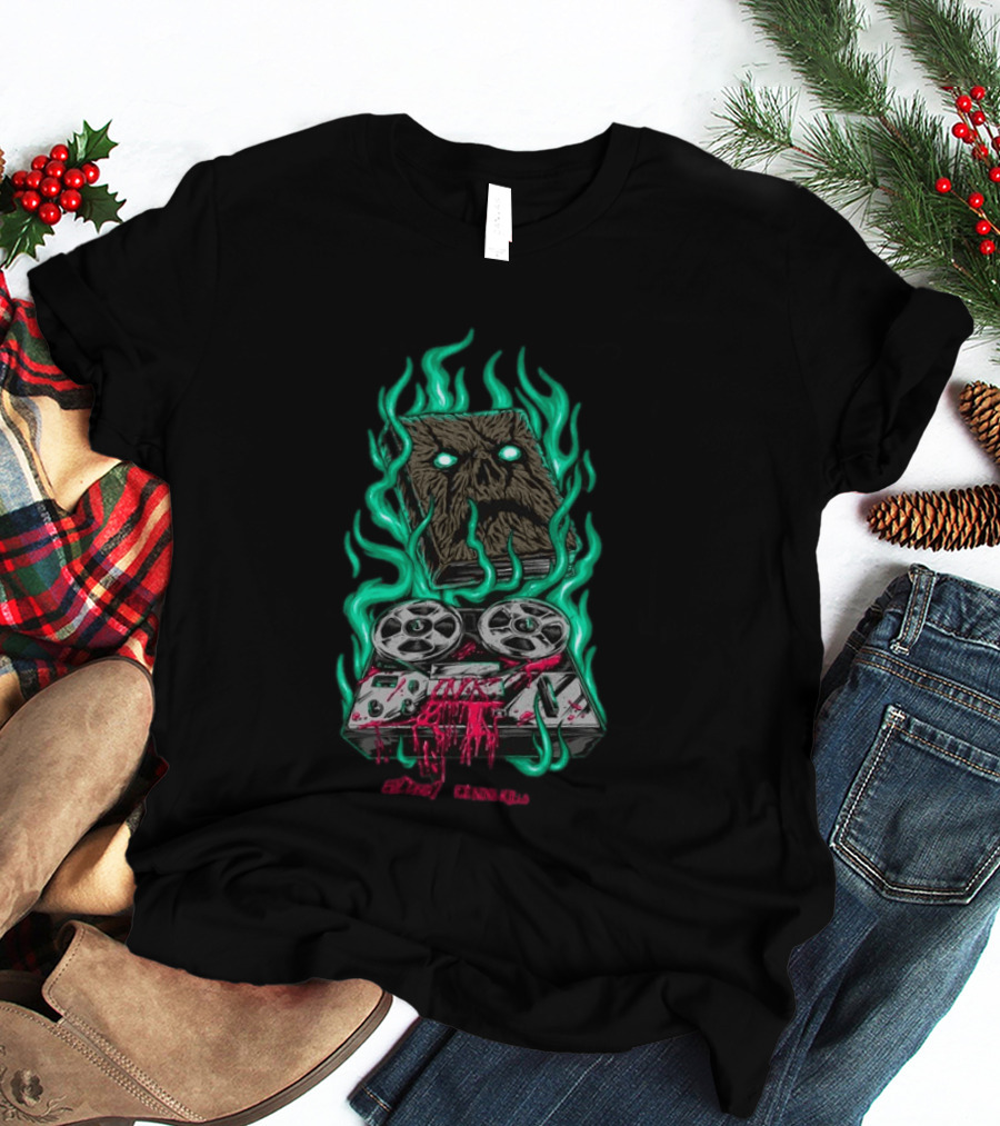 Ice Nine Kills Necronomikills Evil Dead 2 2026 Tape Recorder And Book With Flames T-Shirt