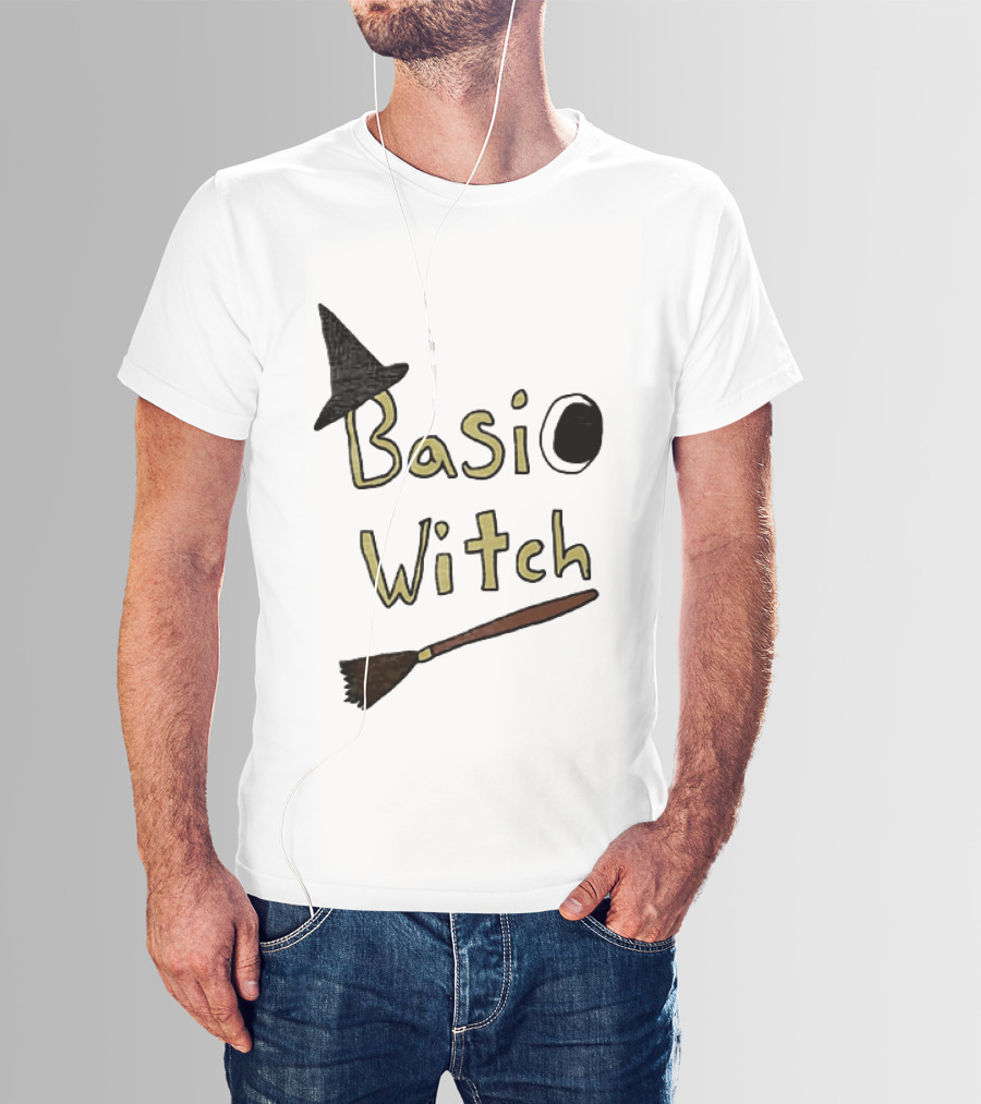 Basic Witch Halloween Witch Hat Broomstick T-Shirt