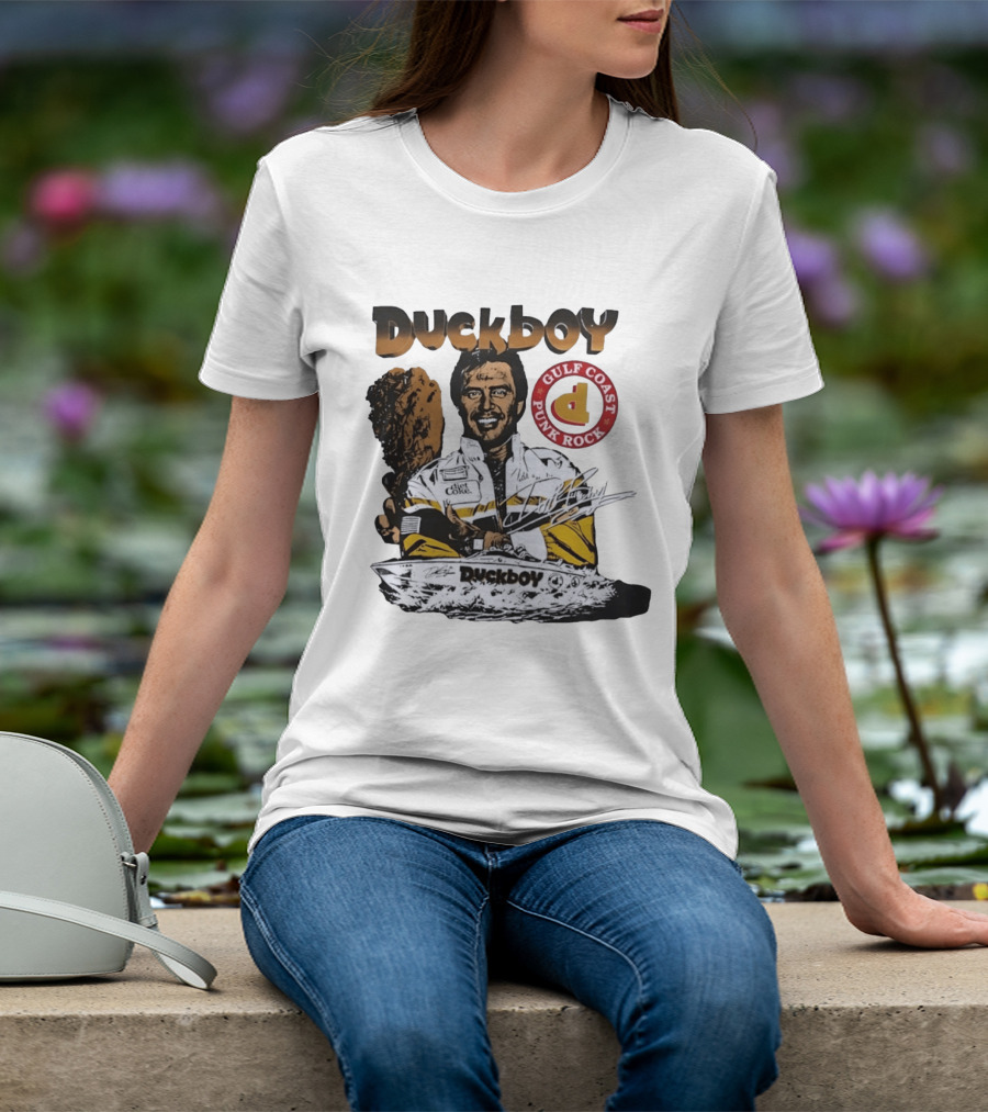 Duckboy Gulf Coast Punk Rock Diet Coke Racing Boat Signature T-Shirt