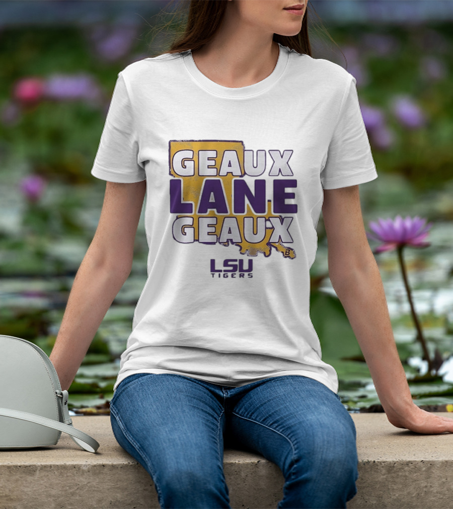 Geaux Lane Geaux LSU Tigers Louisiana State University Map T-Shirt