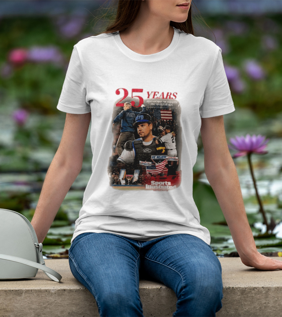 25 Years George W Bush Mike Piazza New York Mets Remembering 9 11 Sports Illustrated T-Shirt
