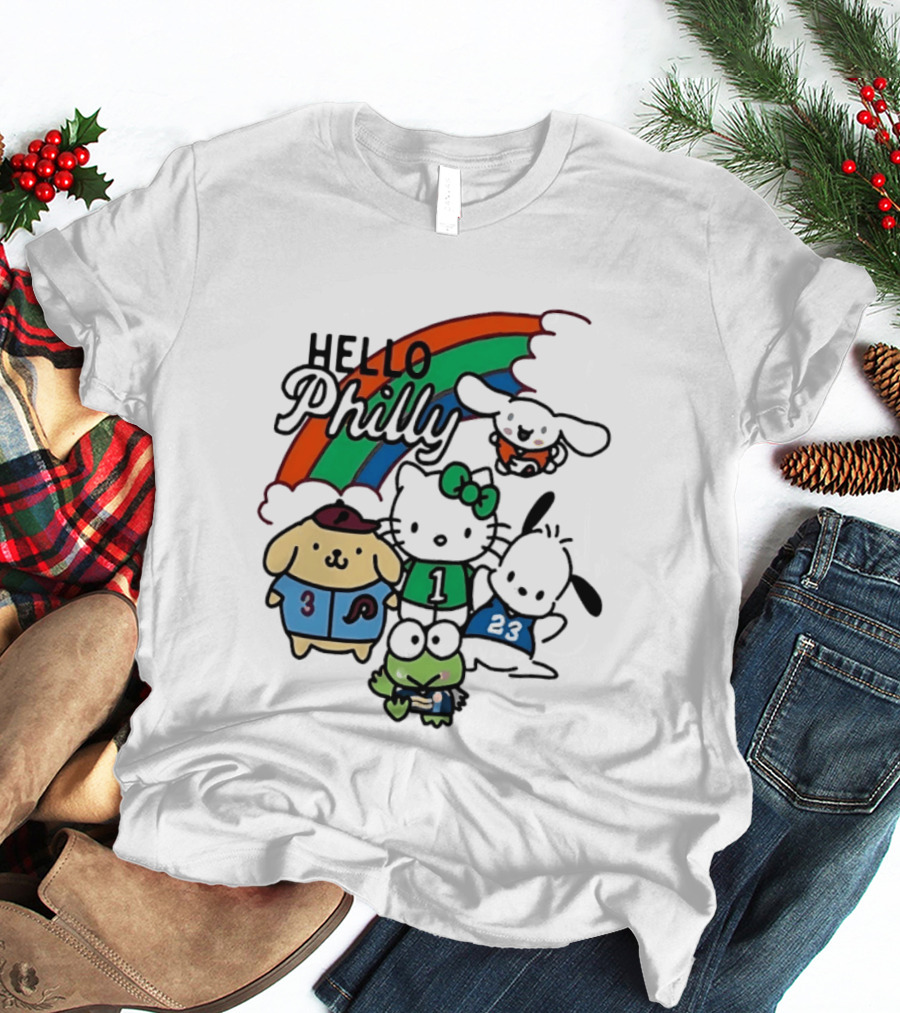 Hello Philly Sanrio Characters Rainbow Sports Team T-Shirt