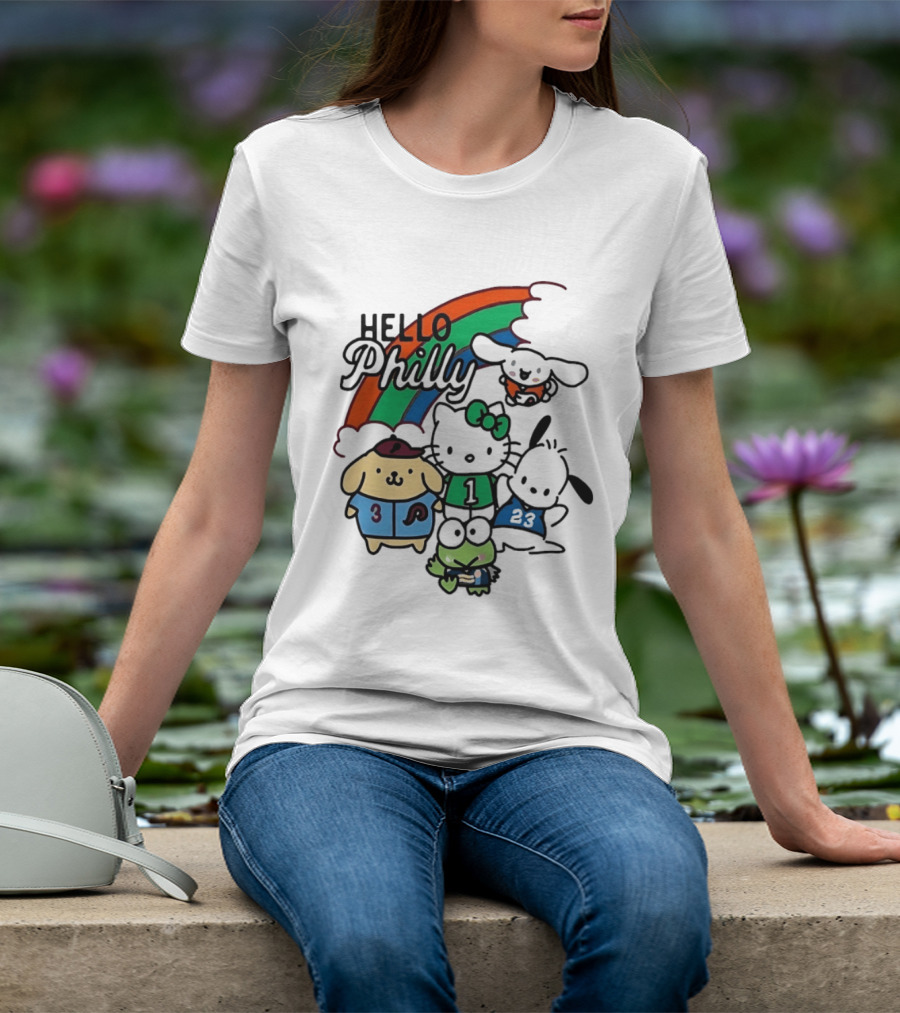 Hello Philly Sanrio Characters Rainbow Sports Team T-Shirt