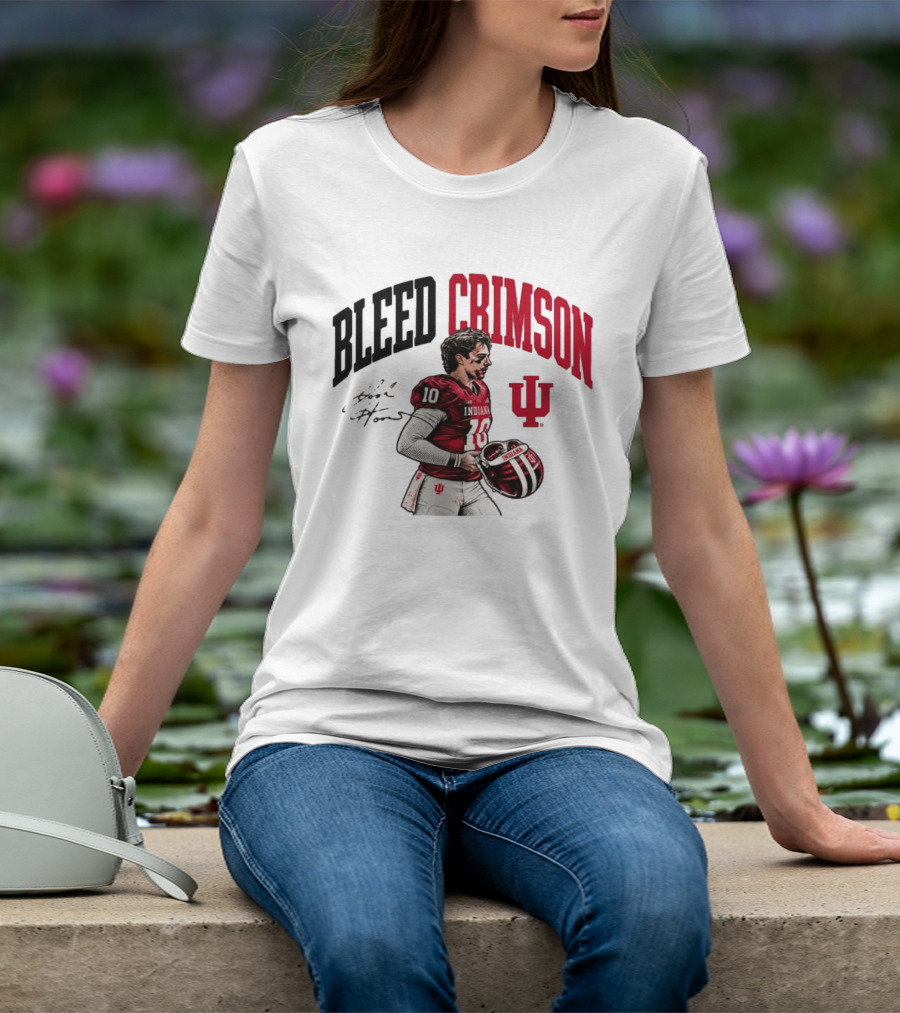 Bleed Crimson Indiana Josh Hoover IU Football T-Shirt