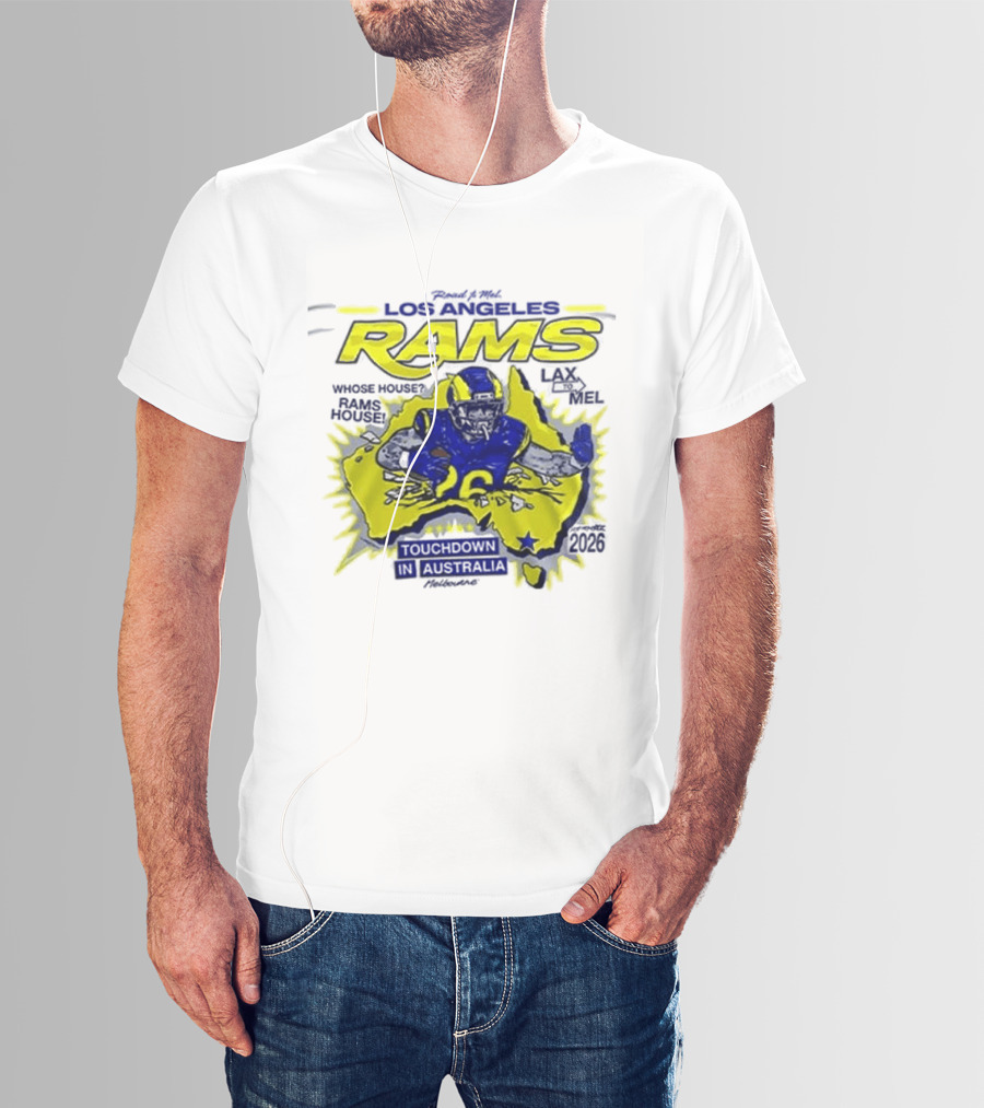 Los Angeles Rams Touchdown Fans Support Down Under Australia T-Shirt