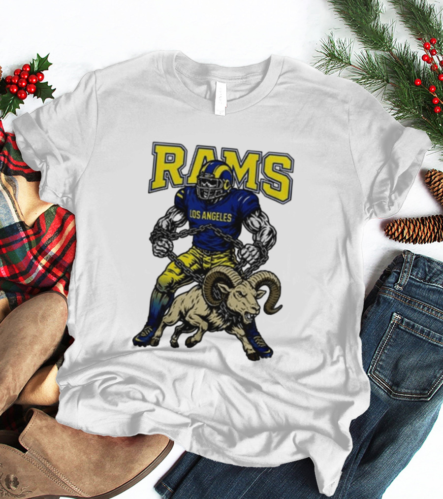 Los Angeles Rams Chain Wielding Mascot Power T-Shirt