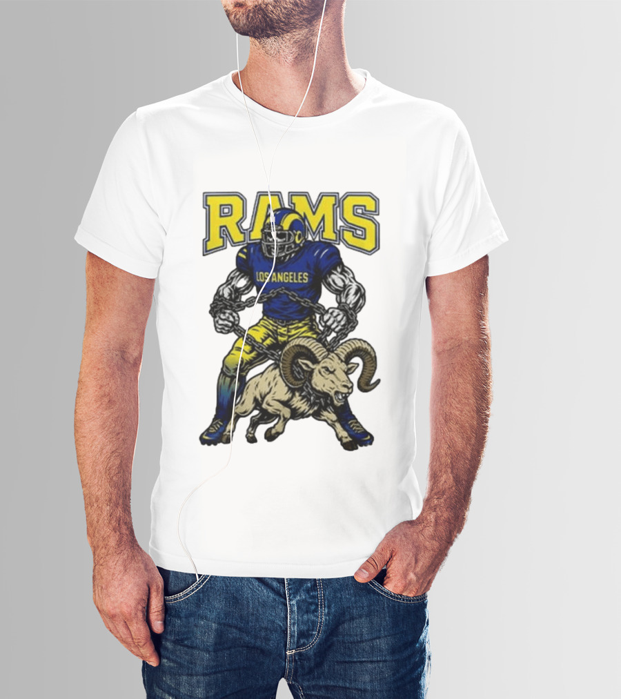 Los Angeles Rams Chain Wielding Mascot Power T-Shirt
