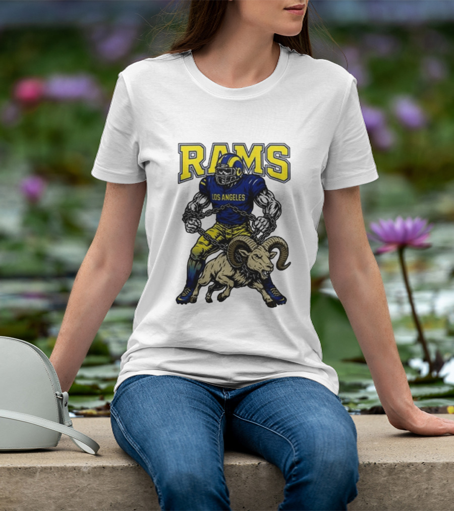 Los Angeles Rams Chain Wielding Mascot Power T-Shirt