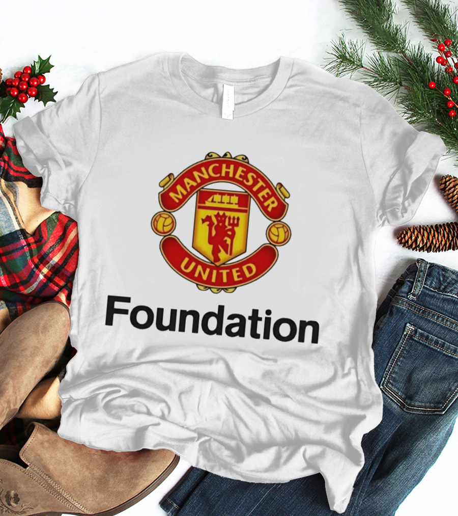 Manchester United Foundation Logo Man Utd Charity Football Initiative T-Shirt