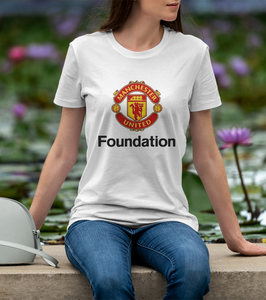 Manchester United Foundation Logo Man Utd Charity Football Initiative T-Shirt