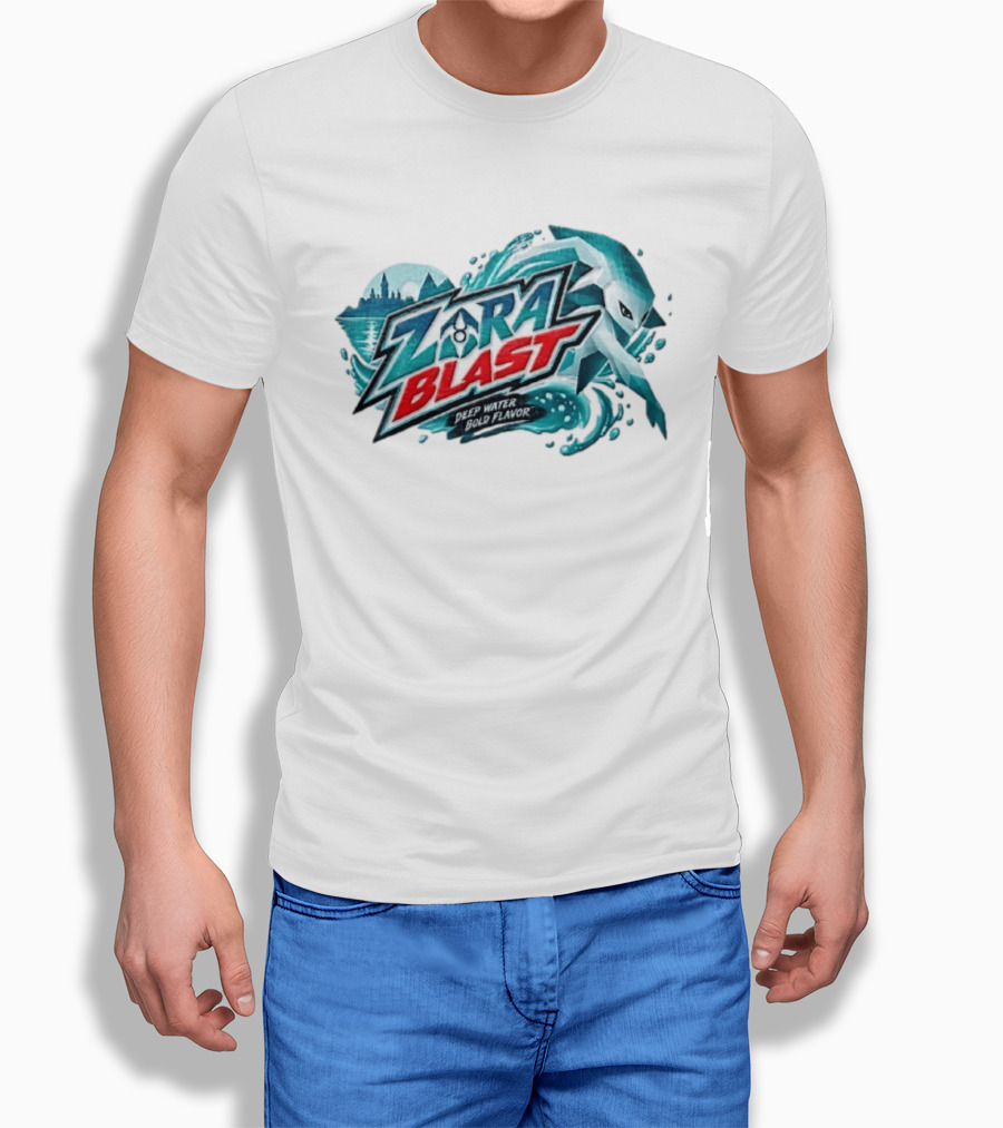 Zora Link The Legend Of Zelda Zora Blast Deep Water Flavor T-Shirt