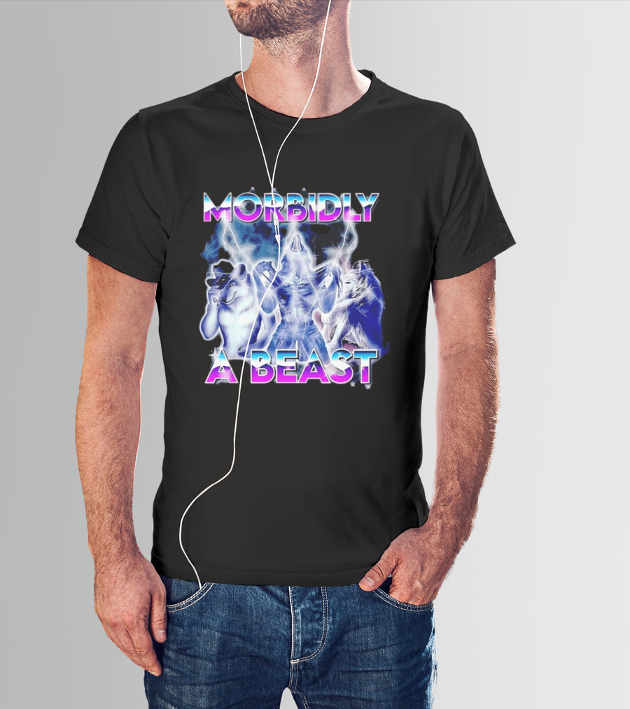 Morbidly A Beast Werewolf Aesthetic Electric Wolves T-Shirt