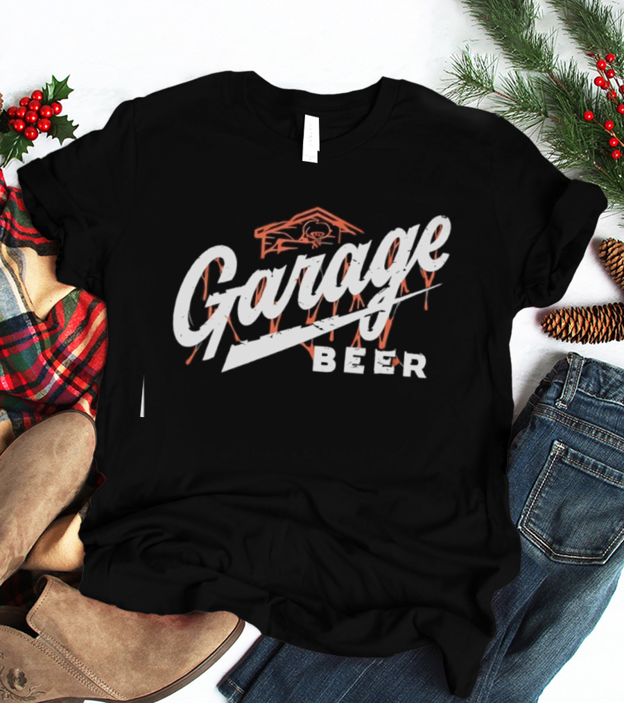 Garage Beer Distressed Style Vintage Aesthetic T-Shirt