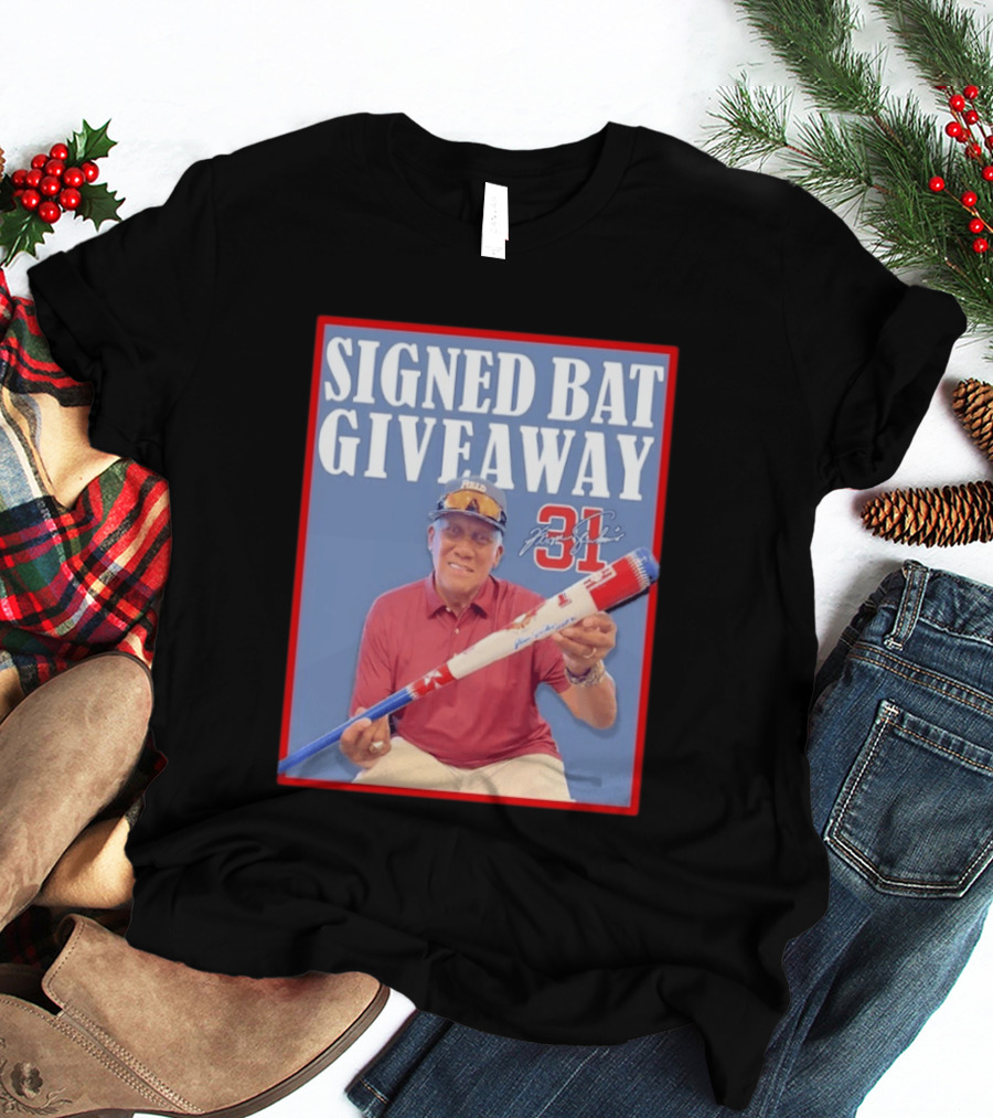 Ferguson Jenkins Signed Bat Giveaway 31 Autograph Event T-Shirt