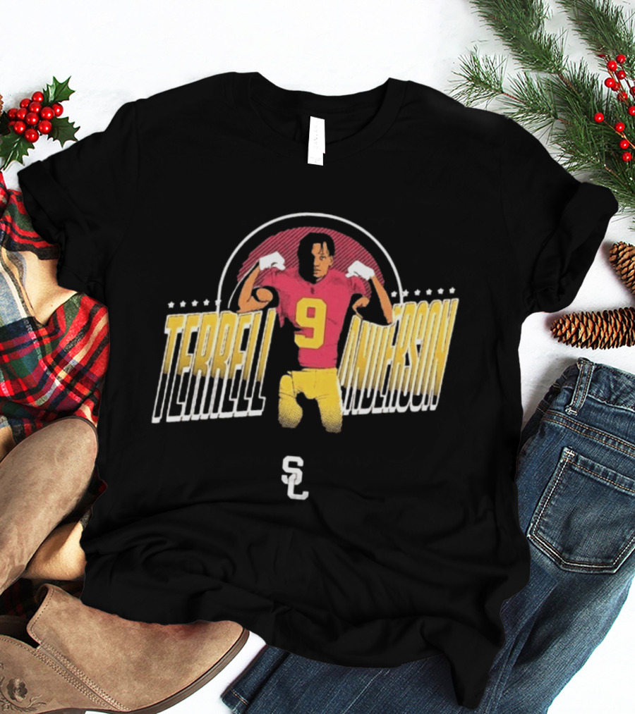 Terrell Anderson USC Trojans Football Number 9 SC T-Shirt