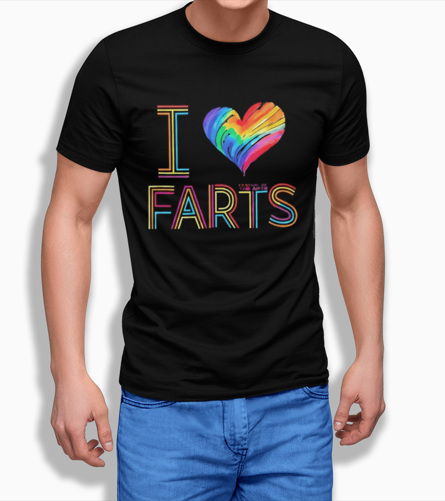 Festival Of The Arts I Love Farts Rainbow Heart T-Shirt