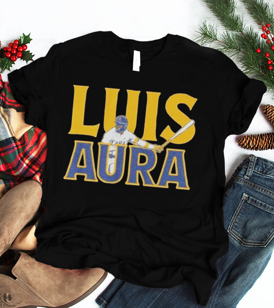 Luis Aura Luis Lara Milwaukee Brewers Player Sporting Bat T-Shirt