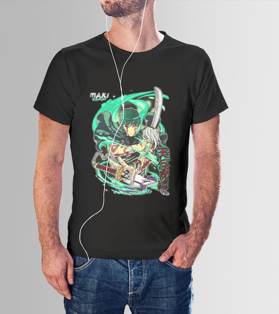 Maki Zenin Jujutsu Kaisen Tenyo Jubaku Heaven's Restriction Anime Sword T-Shirt