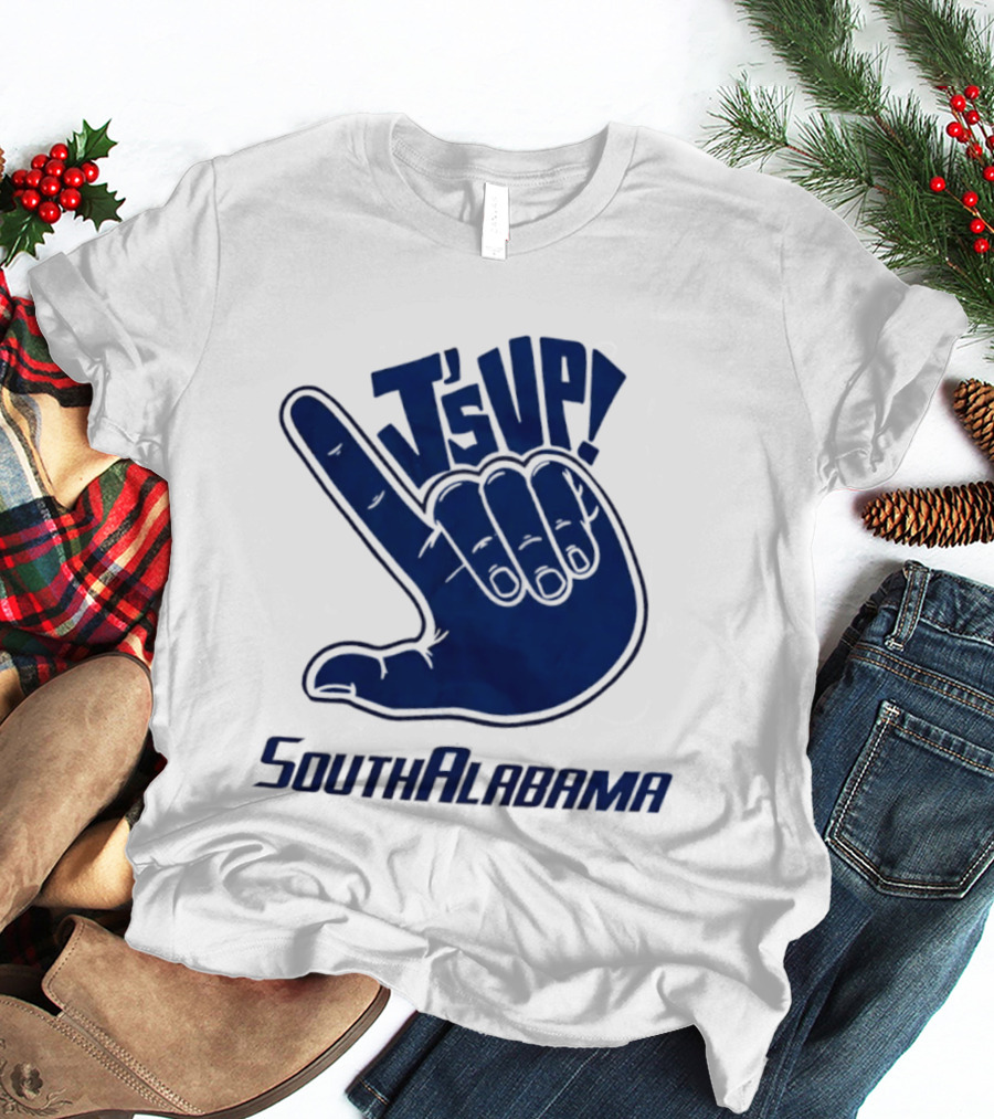 J's Up South Alabama Jaguars Hand Sign Fan Gear T-Shirt