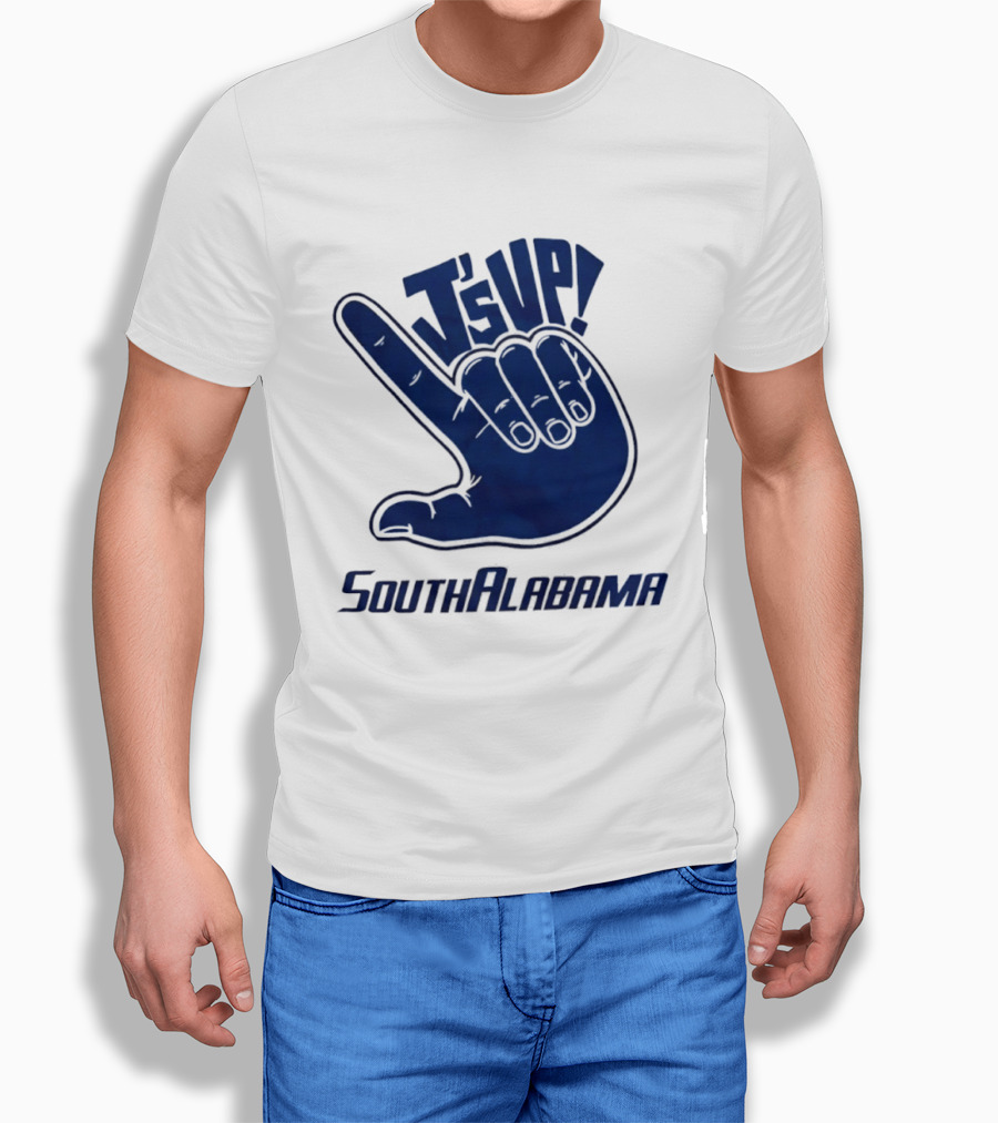 J's Up South Alabama Jaguars Hand Sign Fan Gear T-Shirt
