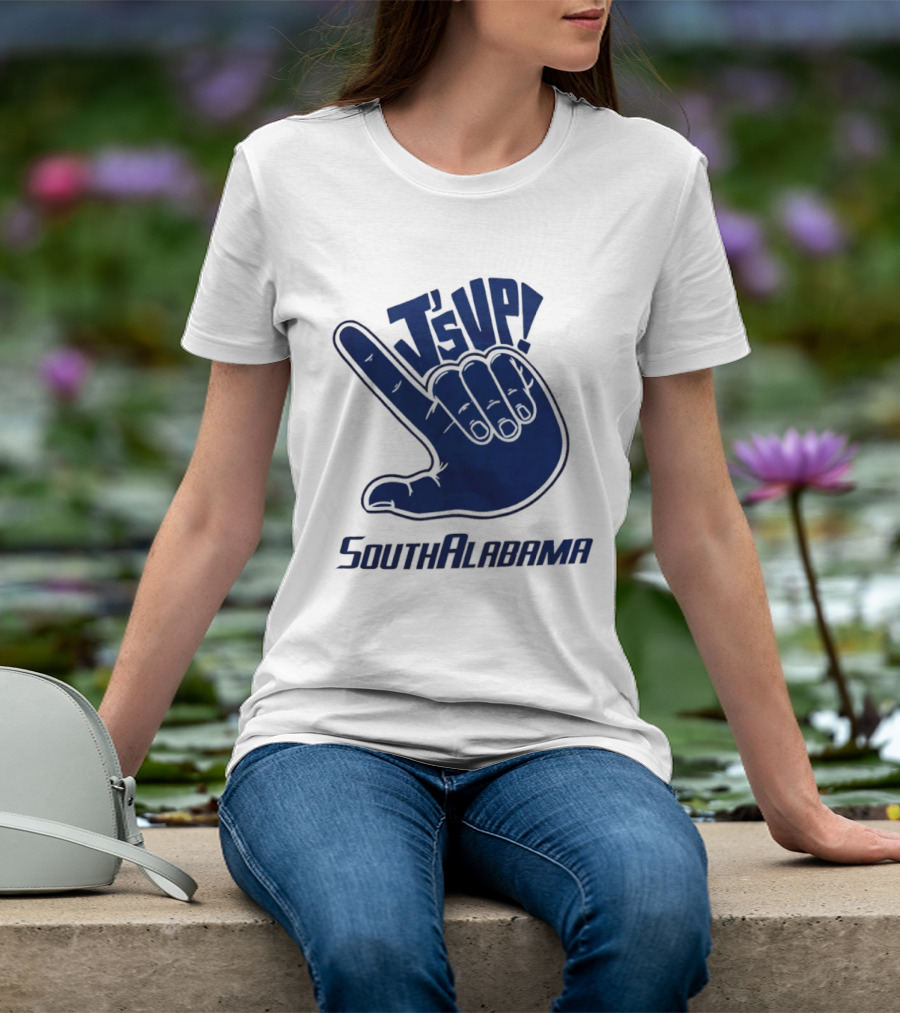 J's Up South Alabama Jaguars Hand Sign Fan Gear T-Shirt
