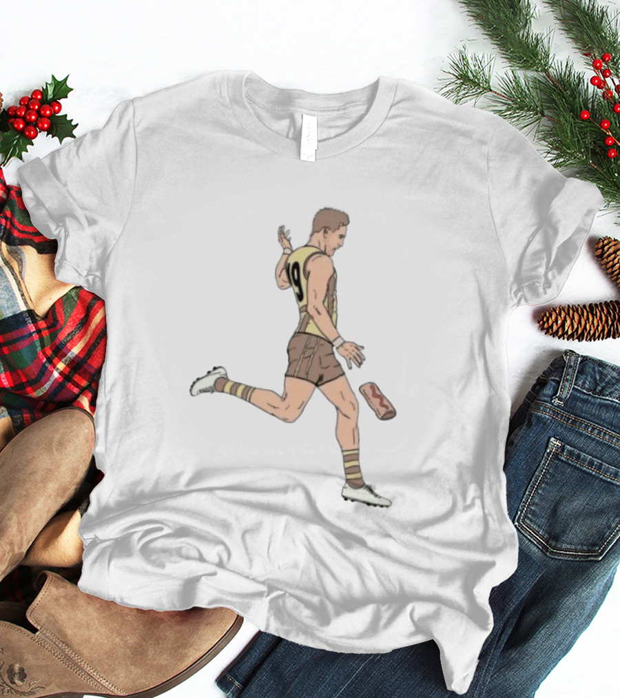 Jack Gunston Number 19 Kicking Hawthorn Hot Dog T-Shirt