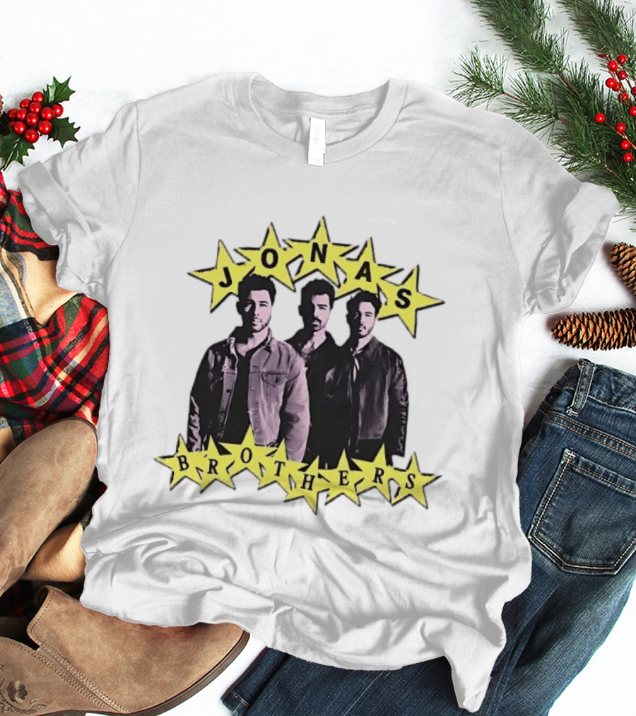 Jonas Brothers Star Pop Band Iconic Music Trio T-Shirt