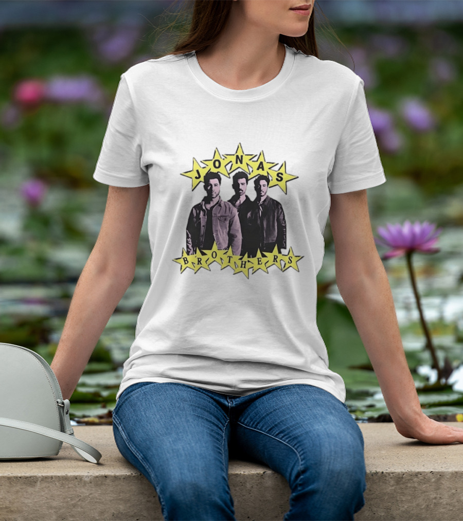 Jonas Brothers Star Pop Band Iconic Music Trio T-Shirt