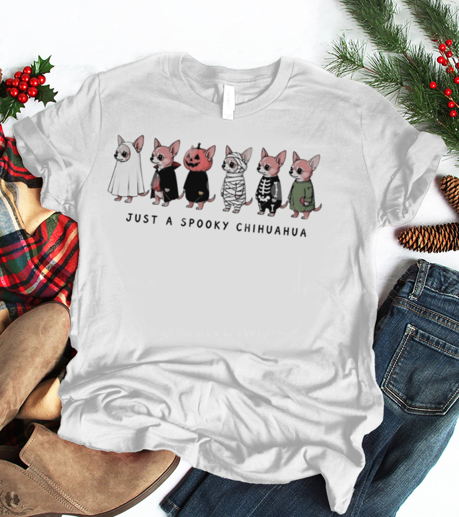 Just A Spooky Chihuahua Halloween Costume Lineup T-Shirt