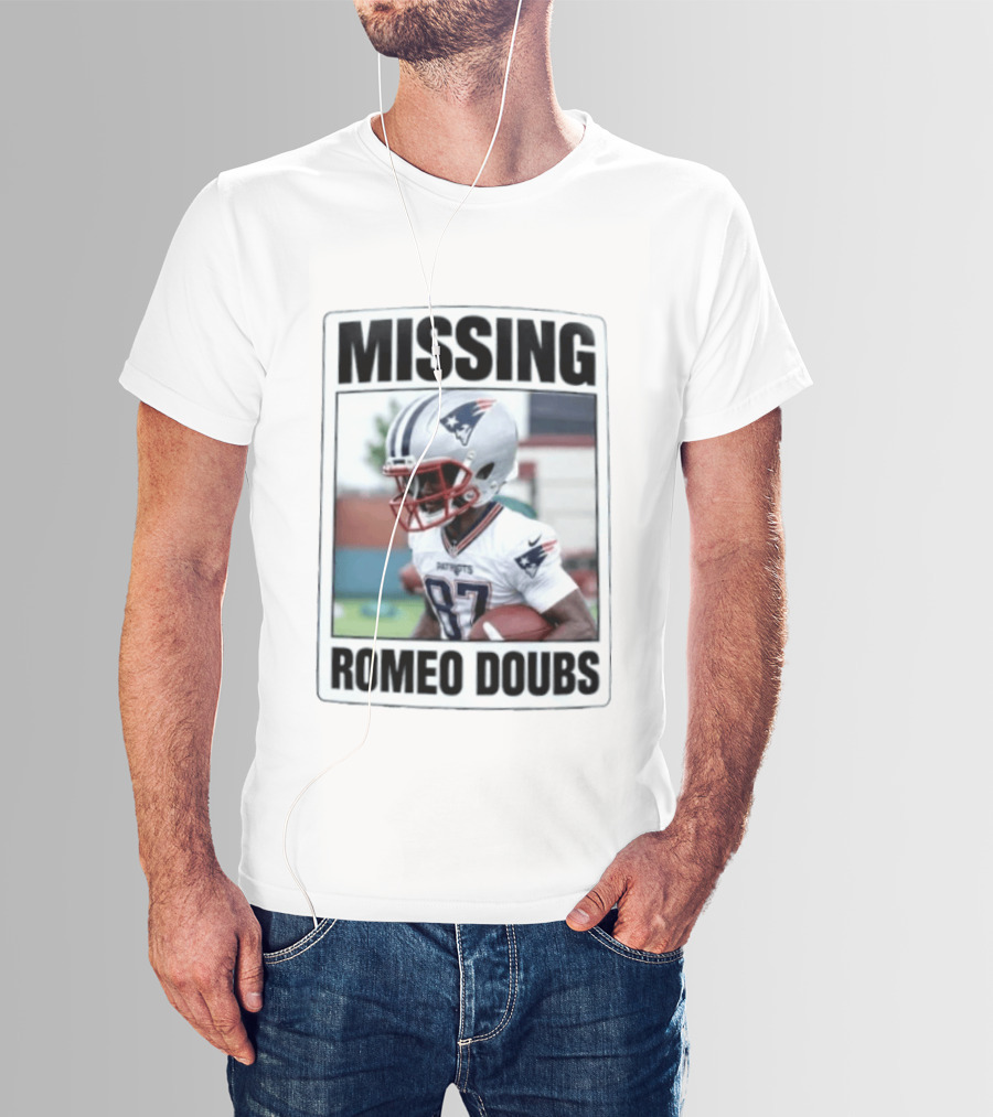 Missing Romeo Doubs New England Patriots T-Shirt