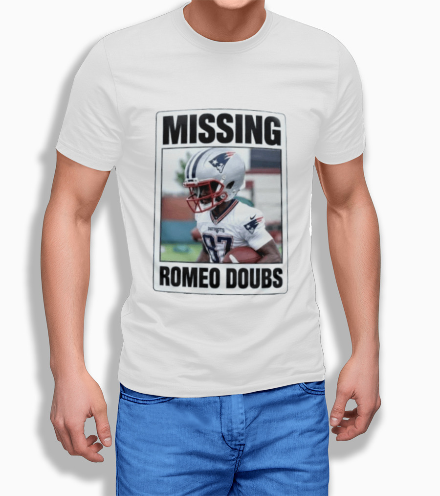 Missing Romeo Doubs New England Patriots T-Shirt