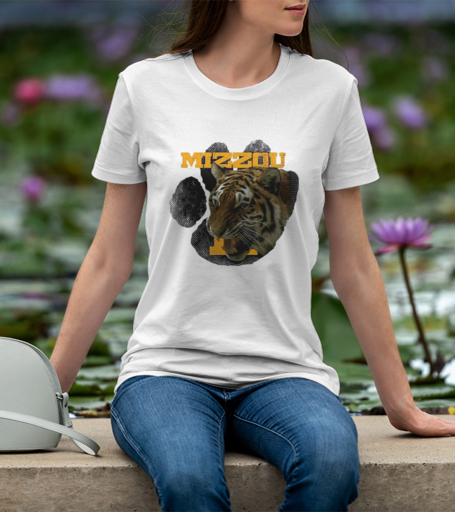 Mizzou Tigers Paw NCAA College Sports Tiger Head T-Shirt