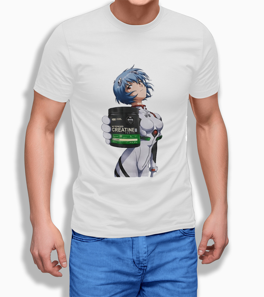 Rei Ayanami With Optimum Nutrition Creatine Supplement T-Shirt