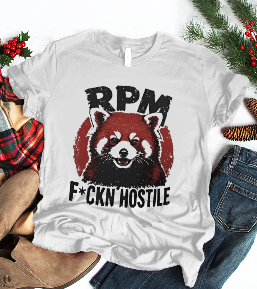 RPM Fckn Hostile Red Panda Fierce Cartoon T-Shirt
